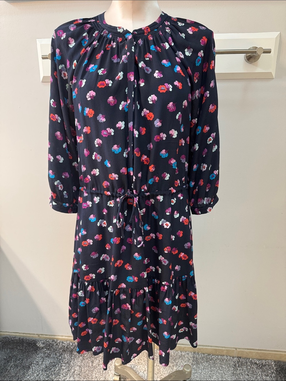 Rebecca Taylor Floral Tie-Waist  Dress sz.4